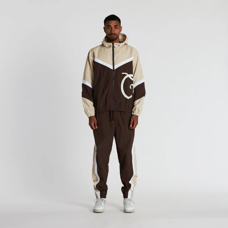Custom 2-Piece Men's Jogger Tracksuit Set Zip-Up Splice Color Hoodies Jacket and Jogger Pant for Sporty or Gym Fitness