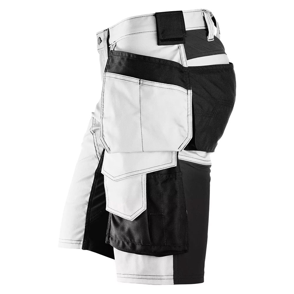 Men Customized Half Cargo Pants Black &amp; White Color 6-Pocket Cargo Shorts Construction Work wear Cargo Shorts