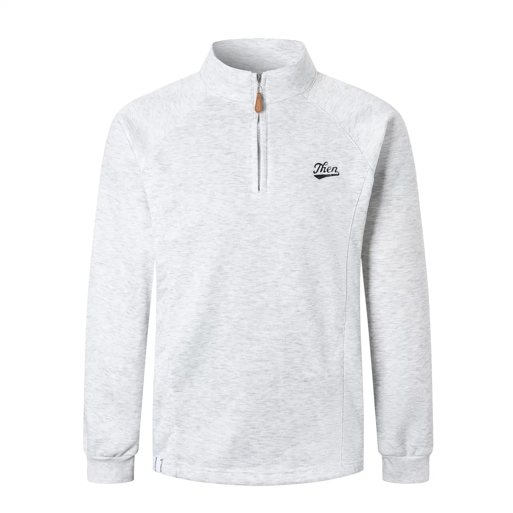 2026 Autumn Pullover Embroidery Stand Collar Half Zipper Fleece New Hoodie Sweatshirt Youth Fashion Brand Loose Sports Shirt