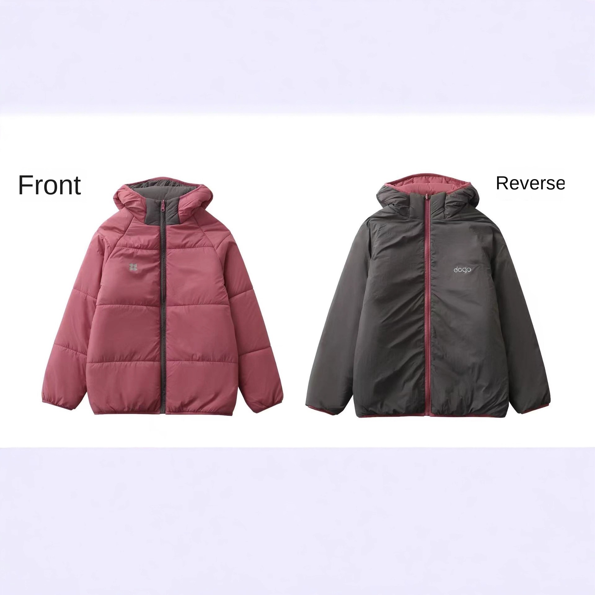 Autumn Winter Double-sided Couple Warm Cotton Spandex Hooded Thick Blazer Jacket with Full Sleeves Button-Up Collar 3D Pattern