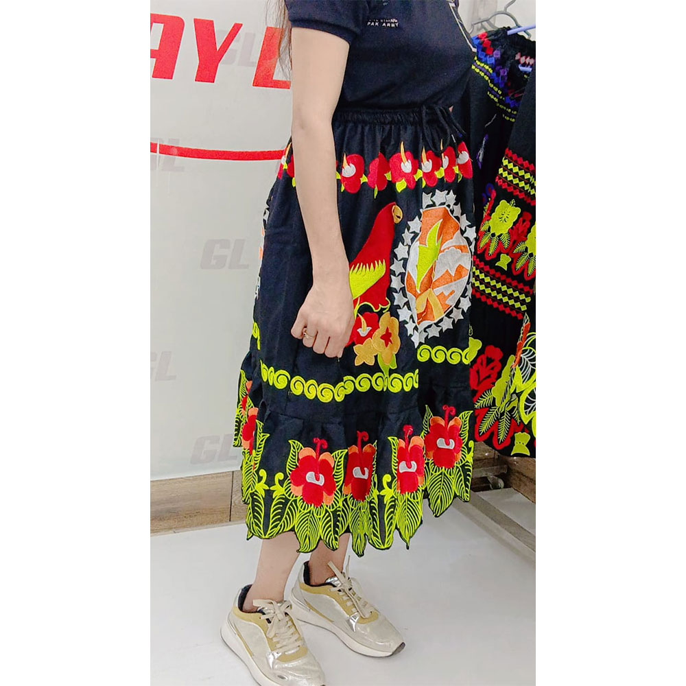 2026 Summer Casual Long Skirt for Women Cotton Eyelet Beach Maxi Skirt Elegant Casual Midi Skirt High Waist