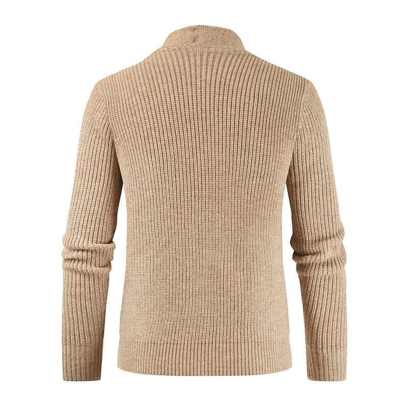Casual Single Breasted Cardigan Sweater V-Neck Long Sleeve Knitted Mens Cardigans