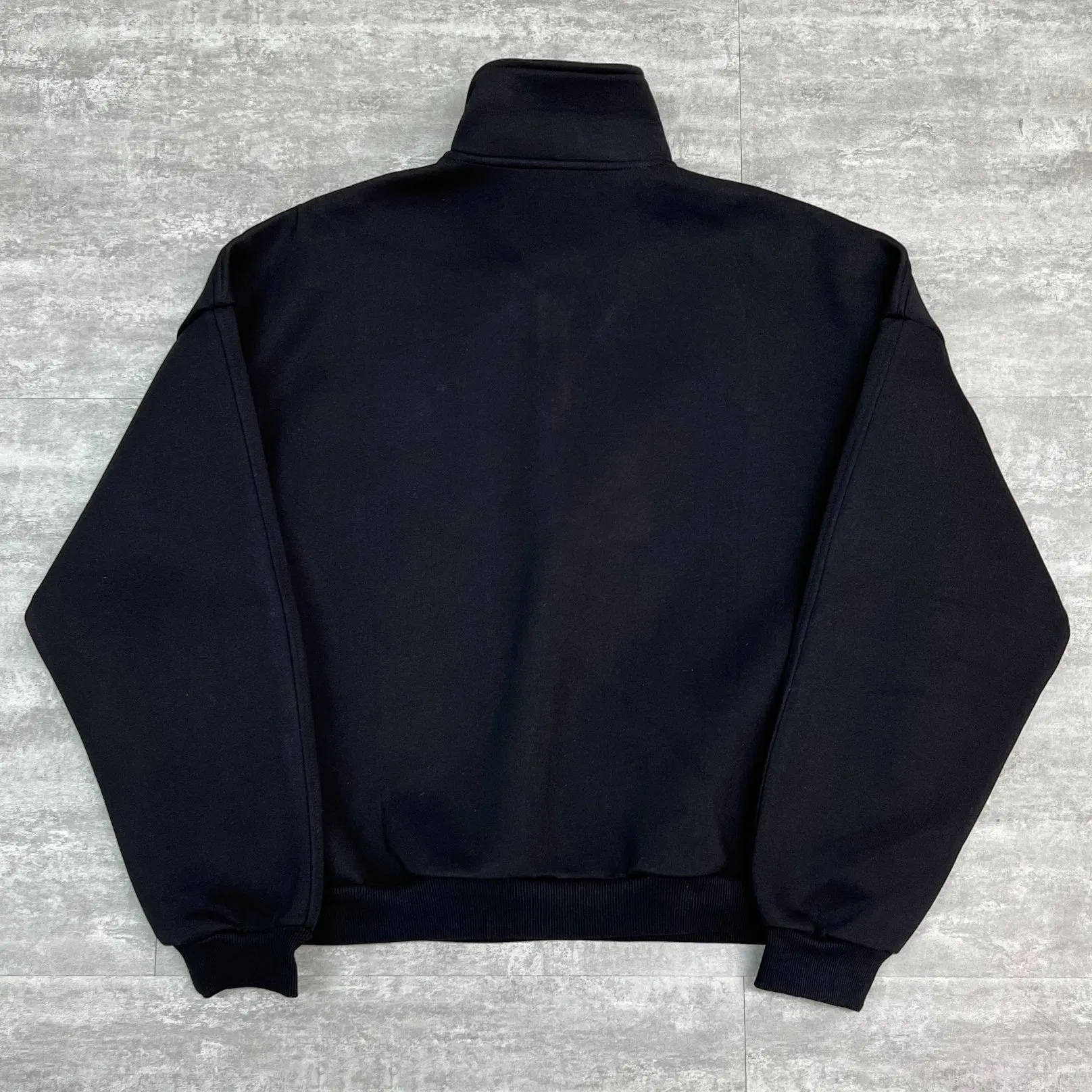 500 GSM Heavyweight Thick Zipper Hoodie Custom Polo Quarter Zip Sweatshirt Print Oversized Zip up Hoodie Manufacturer