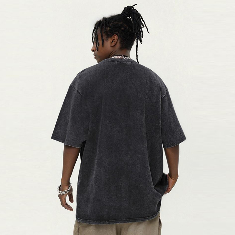 Wholesale Oem 100% Cotton Mens Oversized Tshirt Dtg Print Tee Logo T-shirt Heavyweight Stone Acid Washed Vintage Custom T Shirt