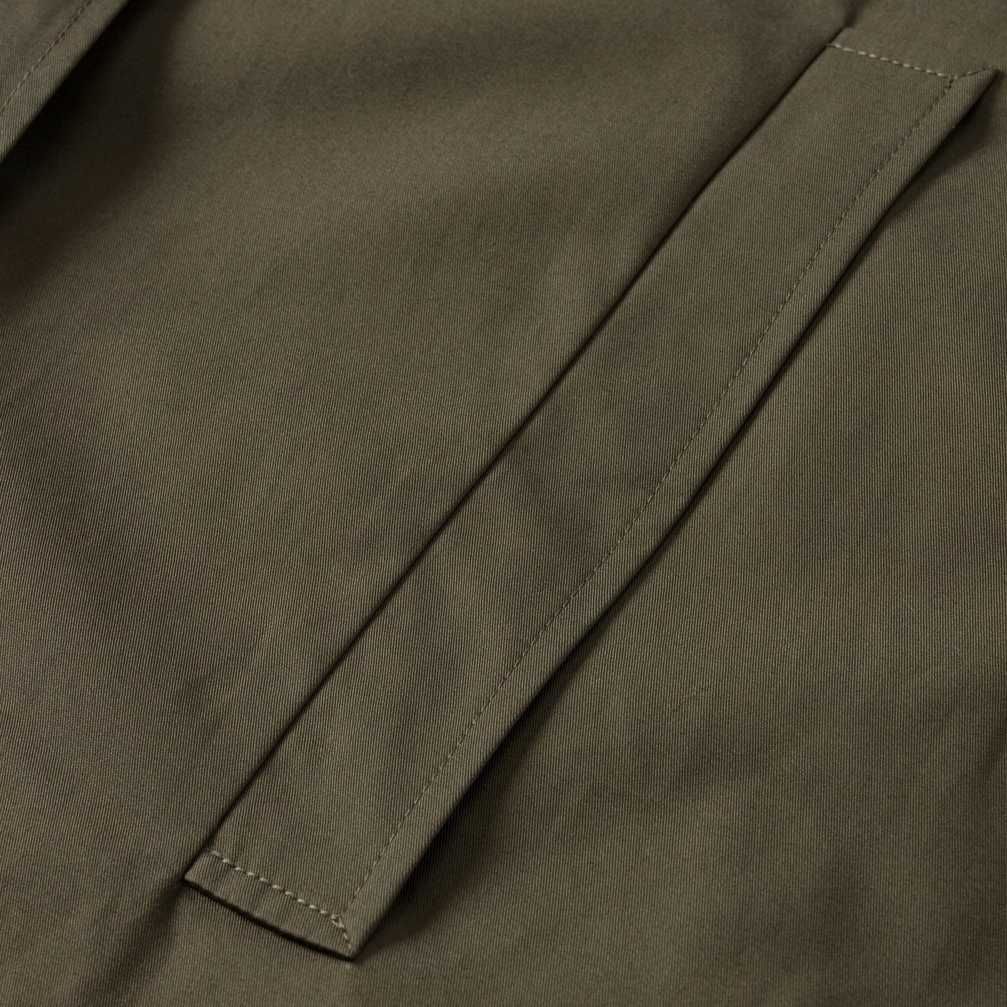 Women's 100% Cotton Olive Green Stand Collar Trench Coat Loose Fit Casual Long Jacket Minimalist Oversized Outerwear