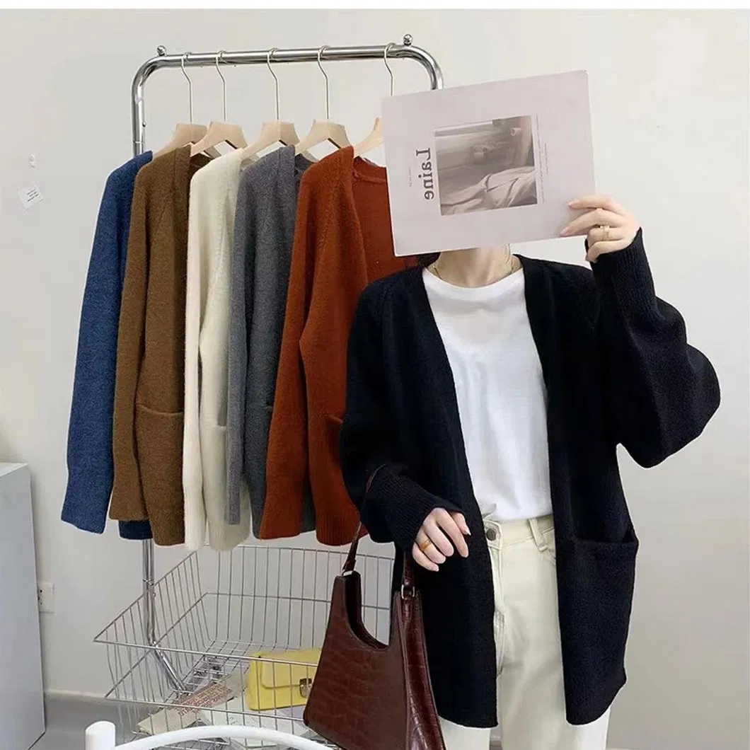 Cable Knit V Neck Cardigan Sweater