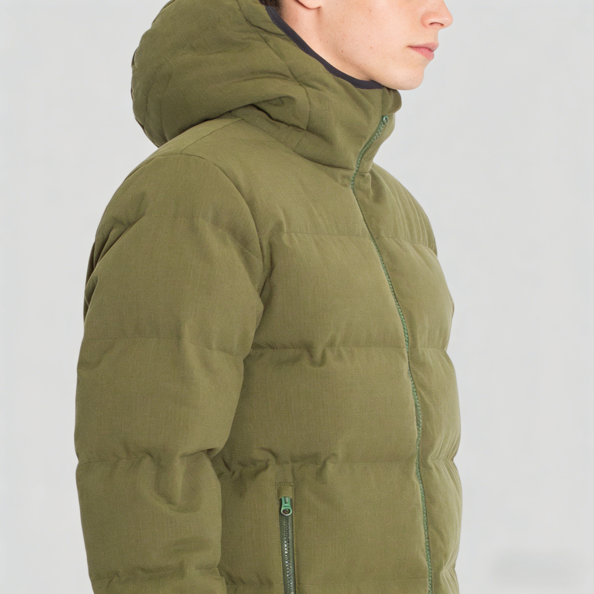 Mens Hooded Zipper Nylon Oxford Ripstop TPU Breathable Membrane Water Resistance White Duck Outdoor Padding Puffer Winter Jacket