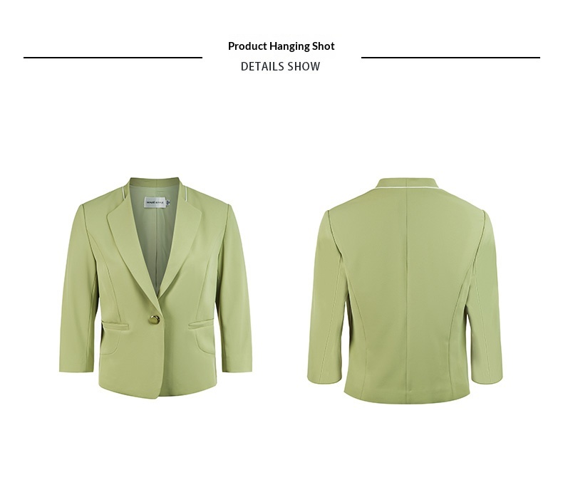 Woven Blazer Model View 1