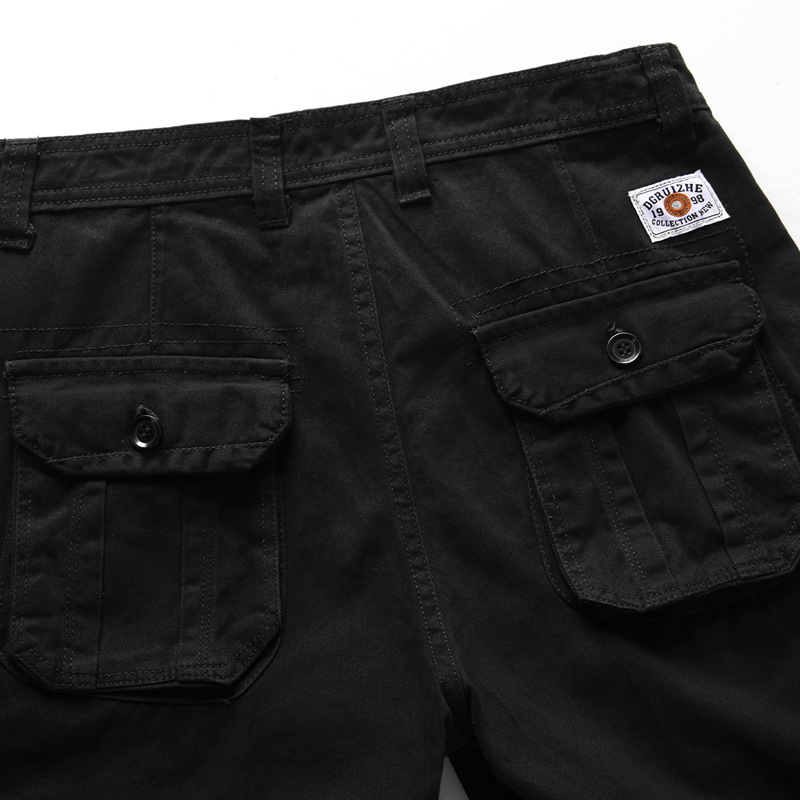 Men's Loose Cargo Pants Shorts Plain Solid Causal Plus Size Sweatpants With Pockets Shorts