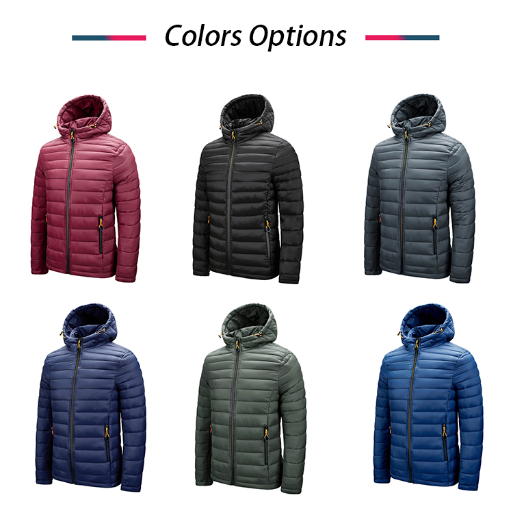 Wholesale Winter Bubble Puffer Jacket M-4XL Shiny Thick Quilted Hoodies Bubble Coat Men