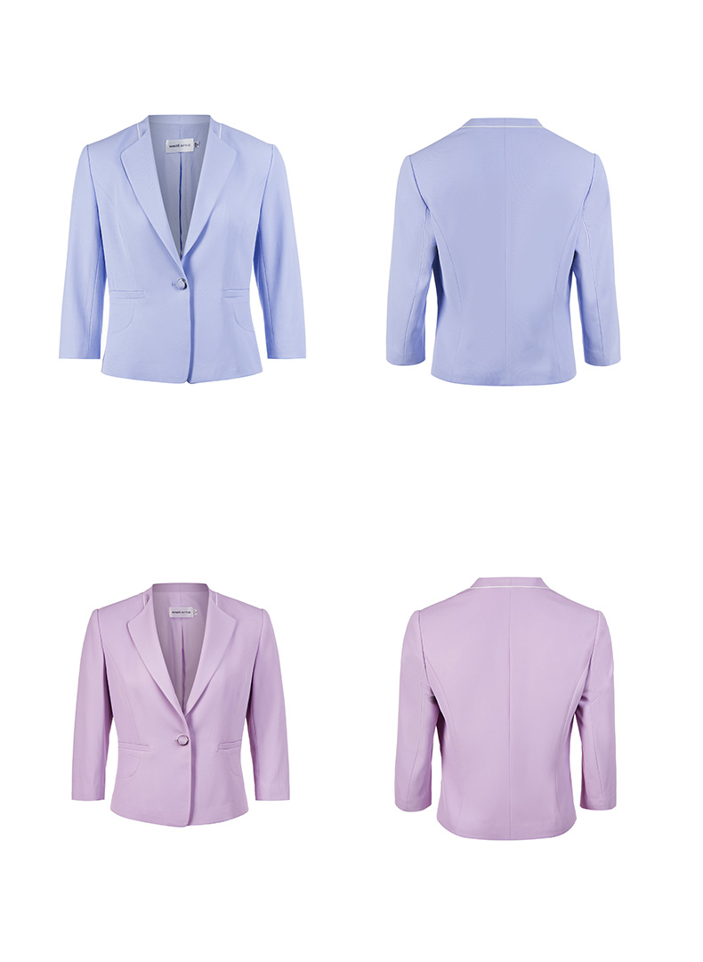 Woven Blazer Model View 2