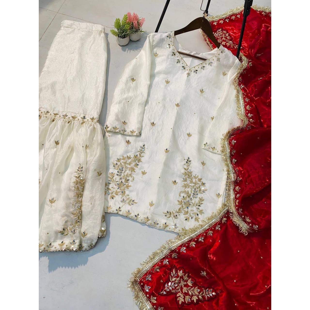 Beautiful Party Wear Cocktail Dresses Top-Bottom and Dupatta for Elegant Look