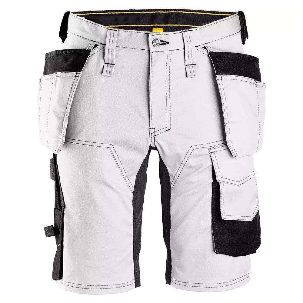 Men Customized Half Cargo Pants Black &amp; White Color 6-Pocket Cargo Shorts Construction Work wear Cargo Shorts