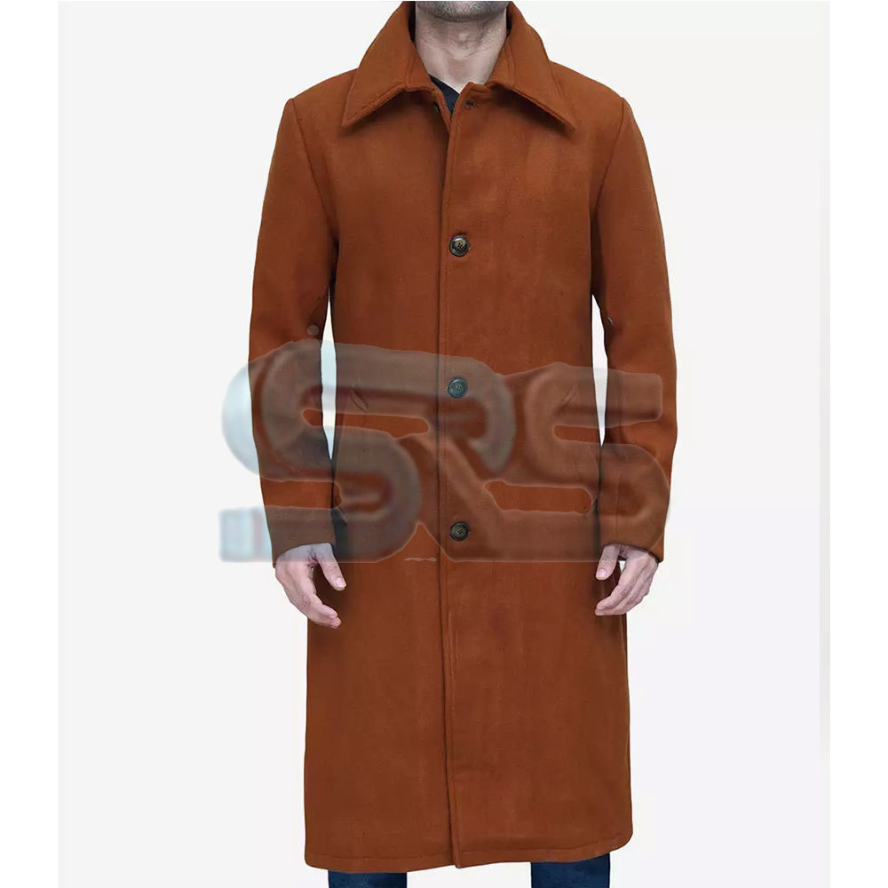 Custom Men's Wool Trench Coat 2025 Winter Jacket Long Overcoat Classic Fashion Streetwear Warm Cashmere Blend Overcoat Wholesale