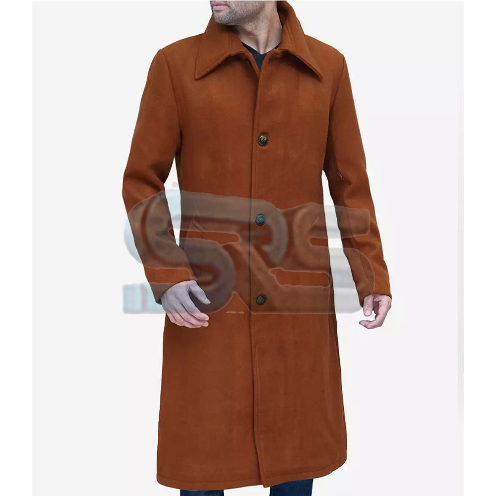 Custom Men's Wool Trench Coat 2025 Winter Jacket Long Overcoat Classic Fashion Streetwear Warm Cashmere Blend Overcoat Wholesale