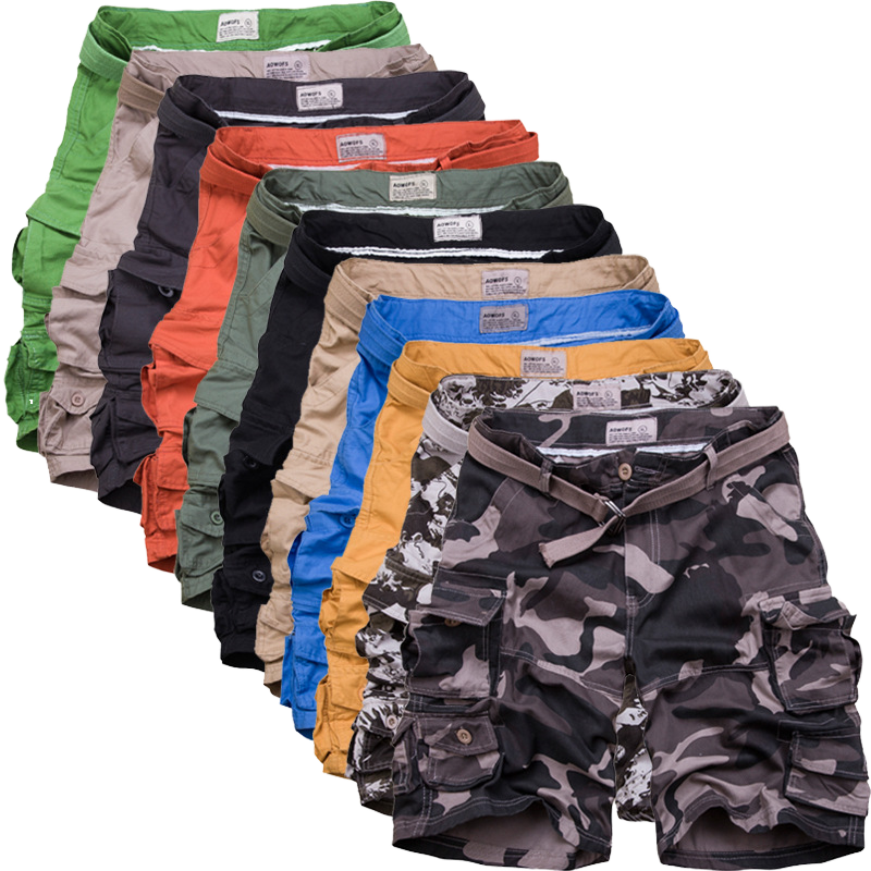 Summer Mens Cargo Track Pant Cargo Shorts Wholesale Mid Jogger Casual Trousers Multiple Pockets Hip Hop Sports Shorts for Men