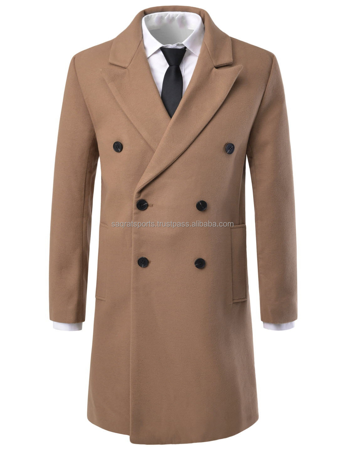 Men Wool Long Coat Detail 5
