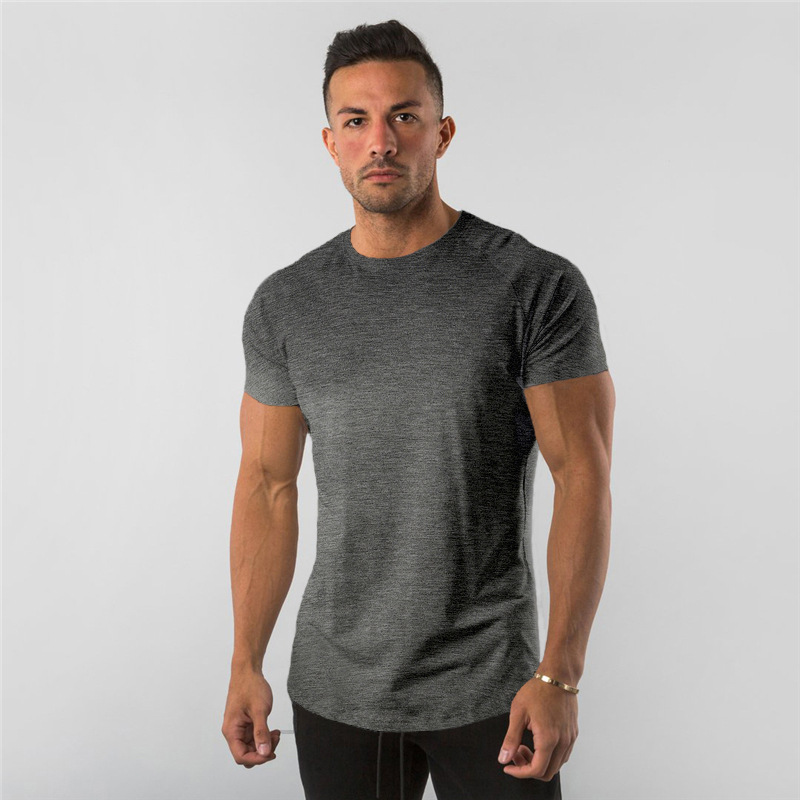 High Quality 95%Cotton 5% Spandex Custom Private Logo Workout Wear Gym Clothing Fitness Apparel Plain Blank Men T Shirts