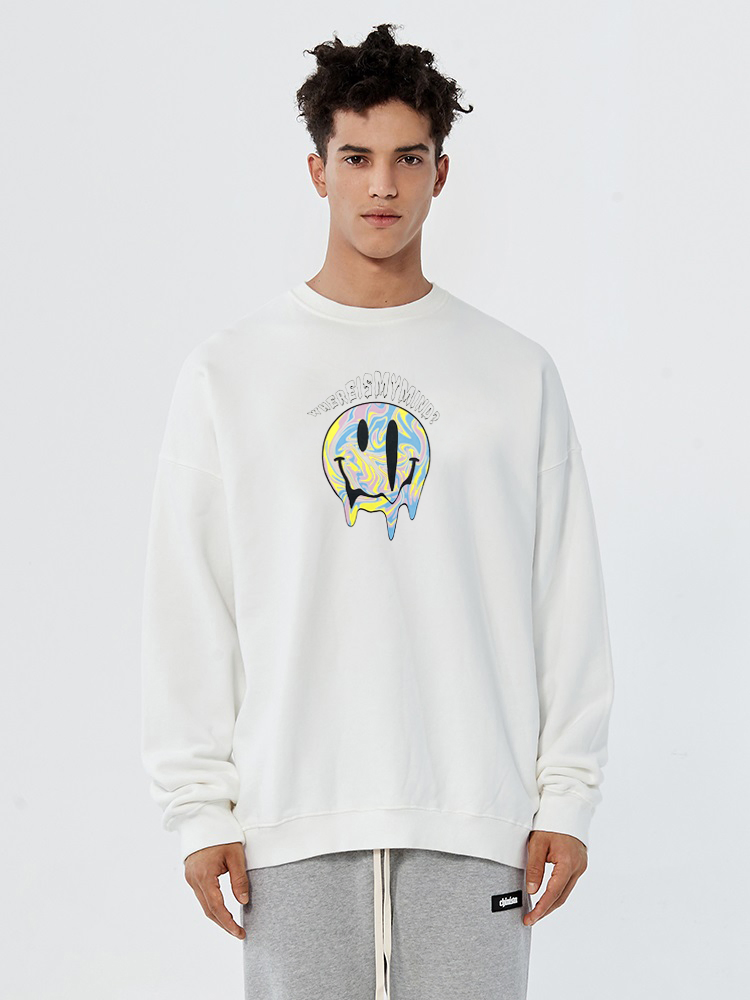 Wholesale 100%Cotton Sweatshirt Drop Shoulder Oversized Sweatshirt Unisex Men's Hoodies &amp; Sweatshirts