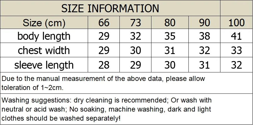 Size Chart Detail