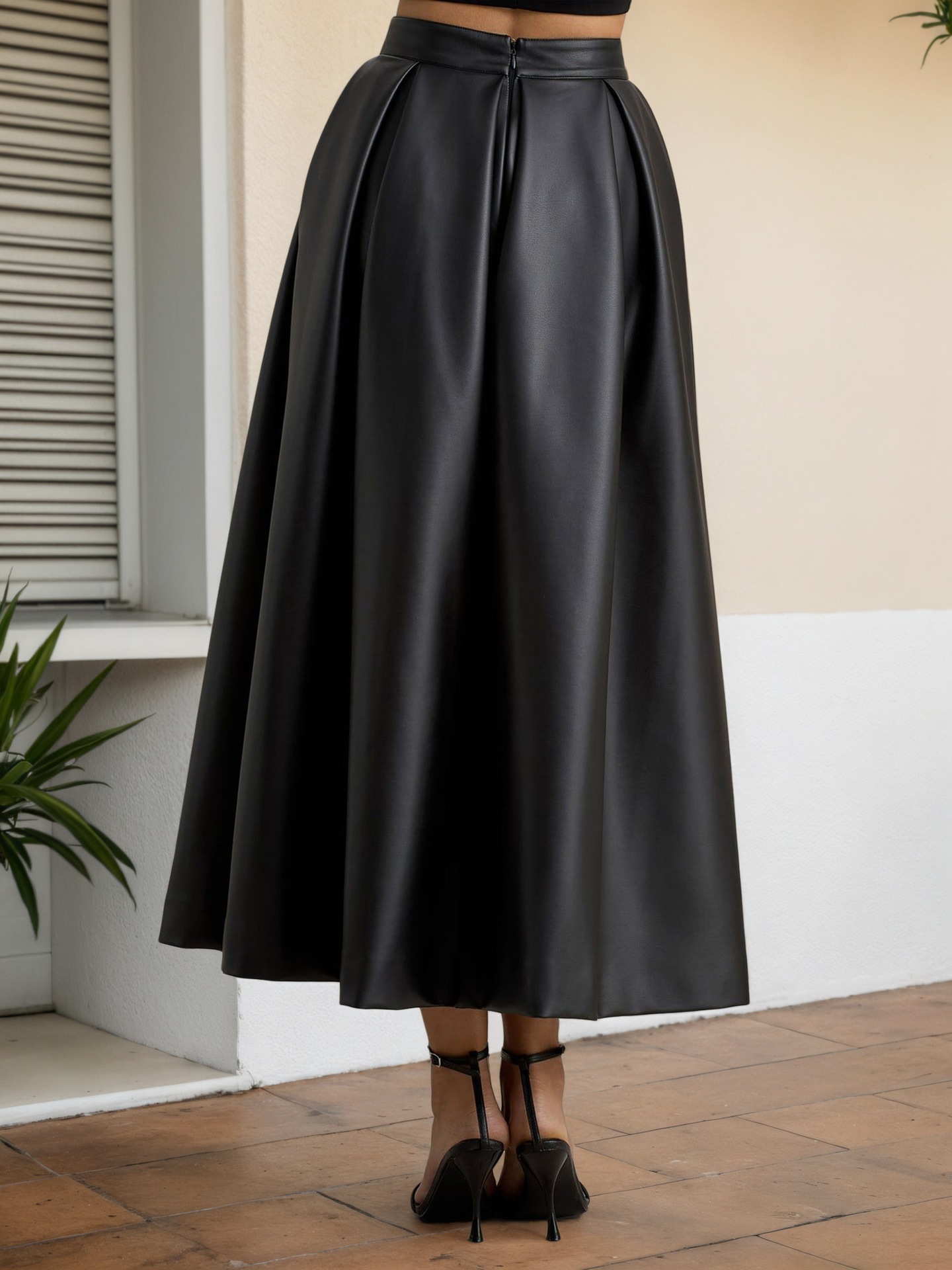 Casual Other Midi Skirt High Waist Maxi Faldas de Mujer Jupe Longue