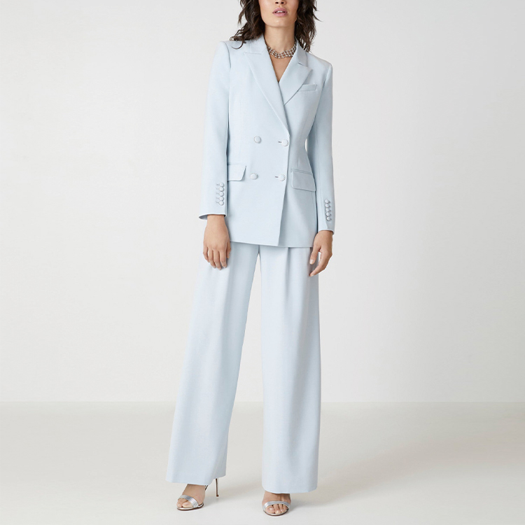 Suit Jacket Long Sleeve Button Front Detail Solid Blazers Women Wholesale Casual Office Custom