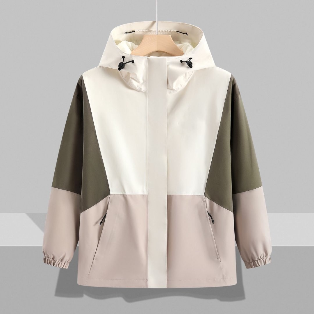 Custom Logo Print Men's Trench Coat with Long Sleeves Windproof and Waterproof Hiking Jacket Comfortable Overcoat