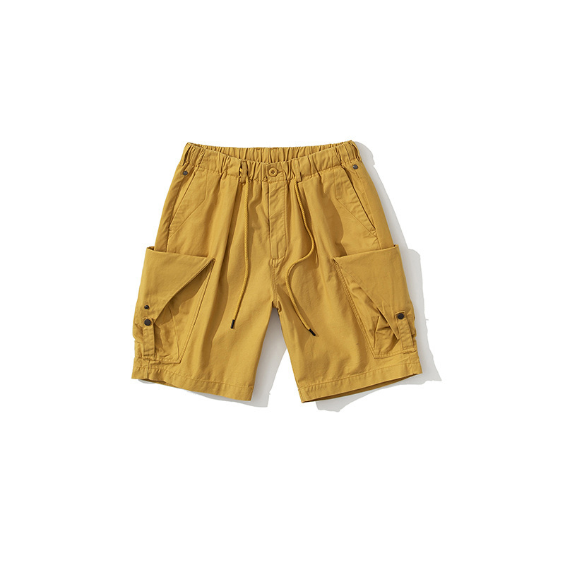 2025 Men's Summer 100% Cotton Cargo Work Wear Shorts Outerwear Loose Baggy Cargo Pants Casual Sport Shorts