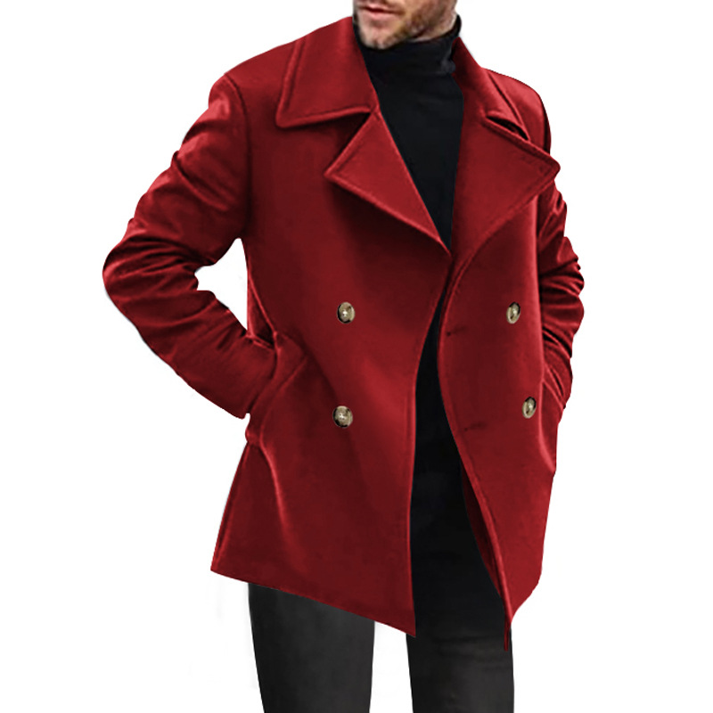 Cross-border Men's Trench Coat 2025 Spring and Autumn Men's Overcoat Mid-length Casual Men's Jacket