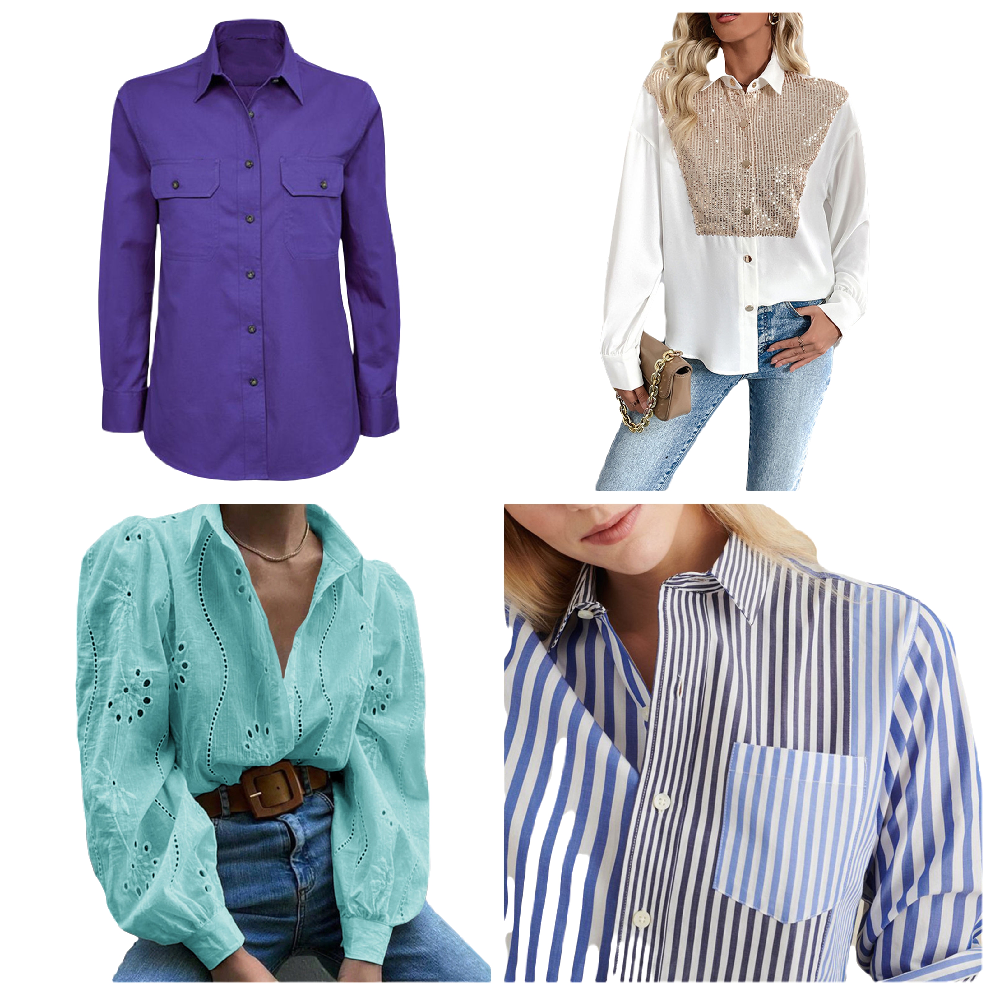 Women's Linen High Street Style Long Sleeve Button Blouse Casual Office Top Fashionable Skinny Fit Moisture Wicking
