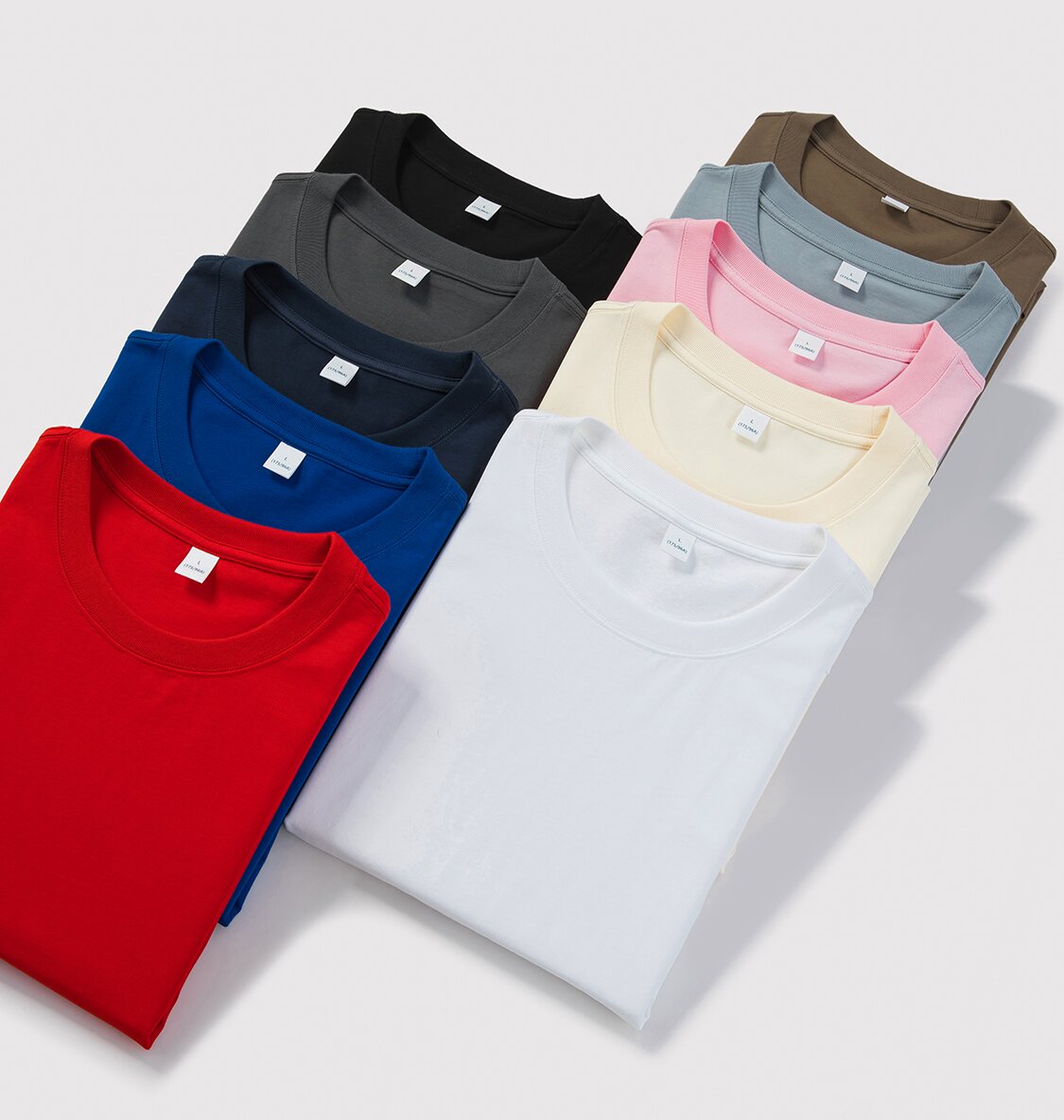 Custom logo Blank Hot Sale T-shirt Plain Mutil Color Graphic Tshirt High Quality Crew Neck Versatile Cotton T-shirts