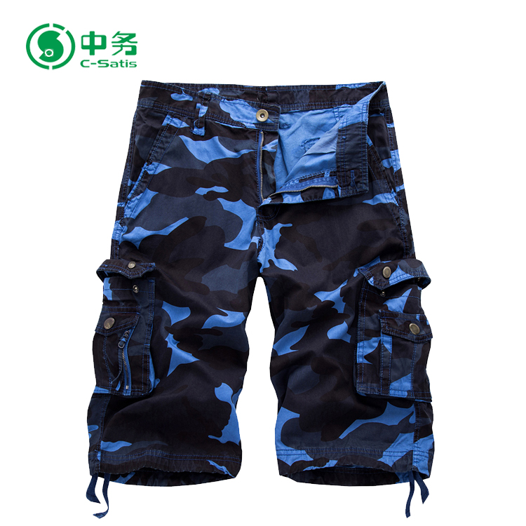 2021 Multi-colored 100 Cotton Classic Relaxed Fit Casual Streetwear Printed Camo Mens Cargo Shorts Pants With 6 Pockets