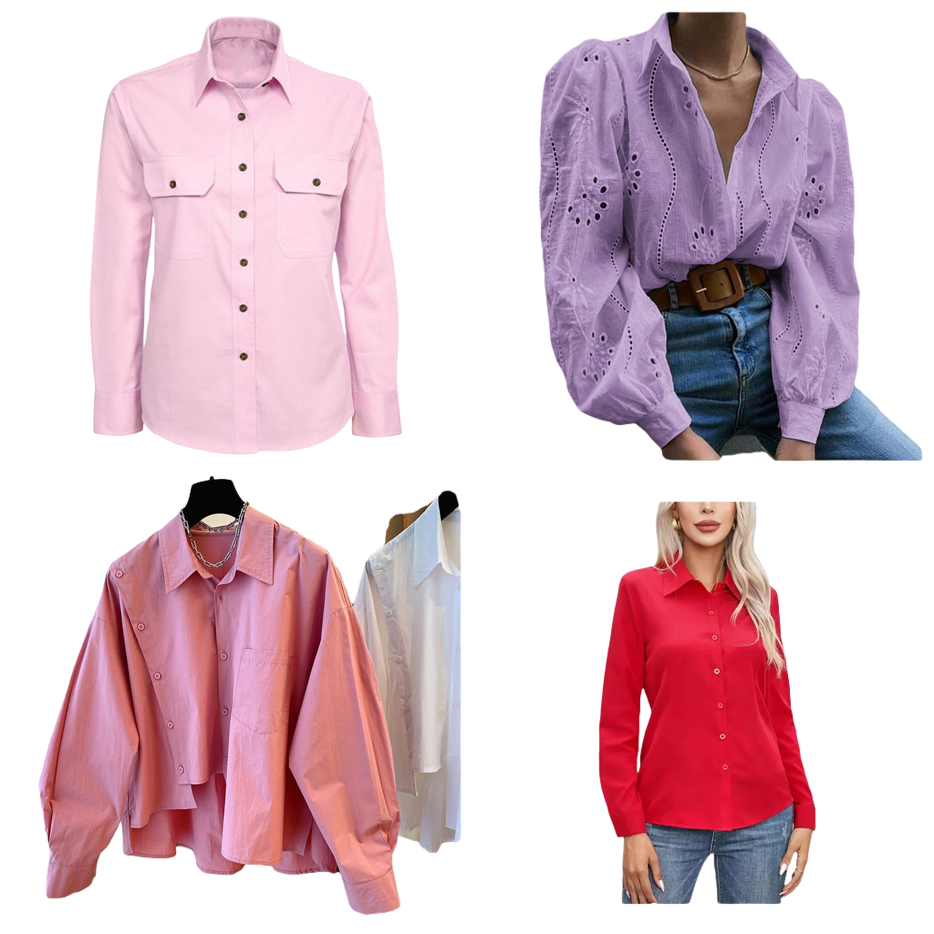 Women's Linen High Street Style Long Sleeve Button Blouse Casual Office Top Fashionable Skinny Fit Moisture Wicking