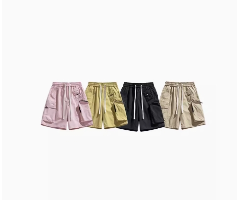 Cargo Pocket Pants Vintage Shorts Custom Logo for Men Jogger Gym Outdoor Oversized Cotton Casual Loose Summer