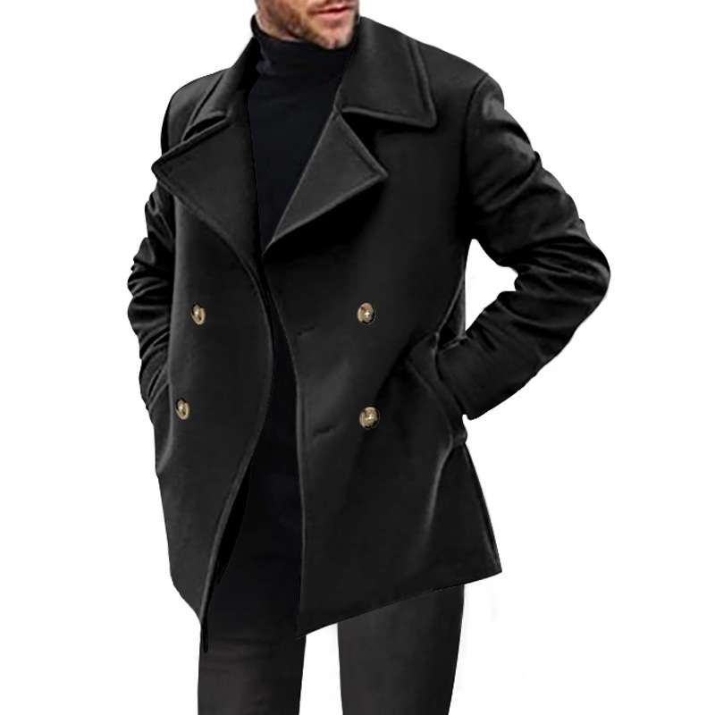 Cross-border Men's Trench Coat 2025 Spring and Autumn Men's Overcoat Mid-length Casual Men's Jacket
