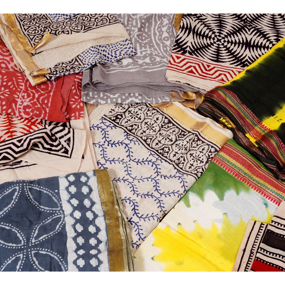 Indian Hand Block Voile Cotton Bagru Print Pario Sarong