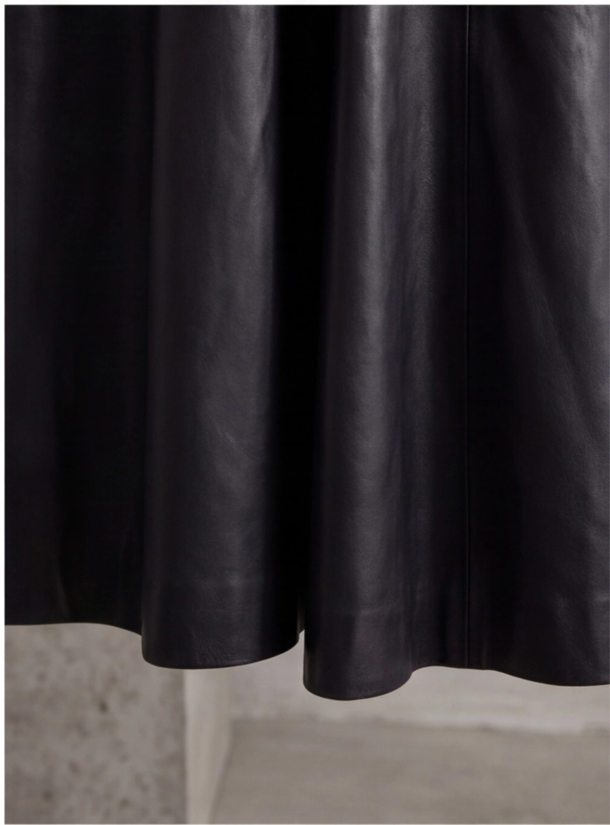 Women's Black Genuine Sheepskin Leather Trench Coat, Long Double Breasted Belted Overcoat for Office