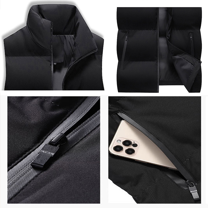 Wholesale Custom Logo Unisex Universal Sleeveless Winter Warm Casual Vest Men's Bubble Vest Top Jacket