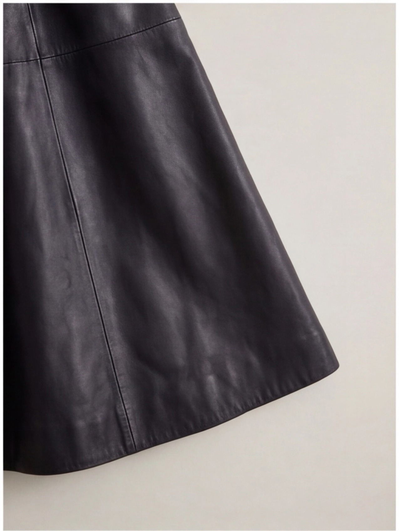Women's Black Genuine Sheepskin Leather Trench Coat, Long Double Breasted Belted Overcoat for Office