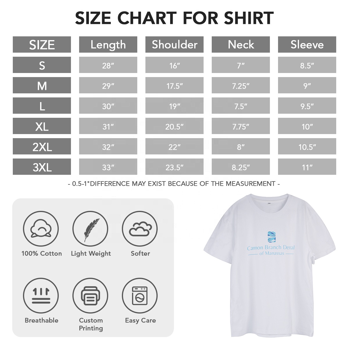 Customized Soft One Color Printed Cotton T-Shirts