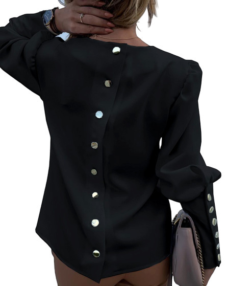 Spring Plus Size Office Ladies Elegant Button Shirt Blouses Women Casual Long Sleeve Tops Clothing