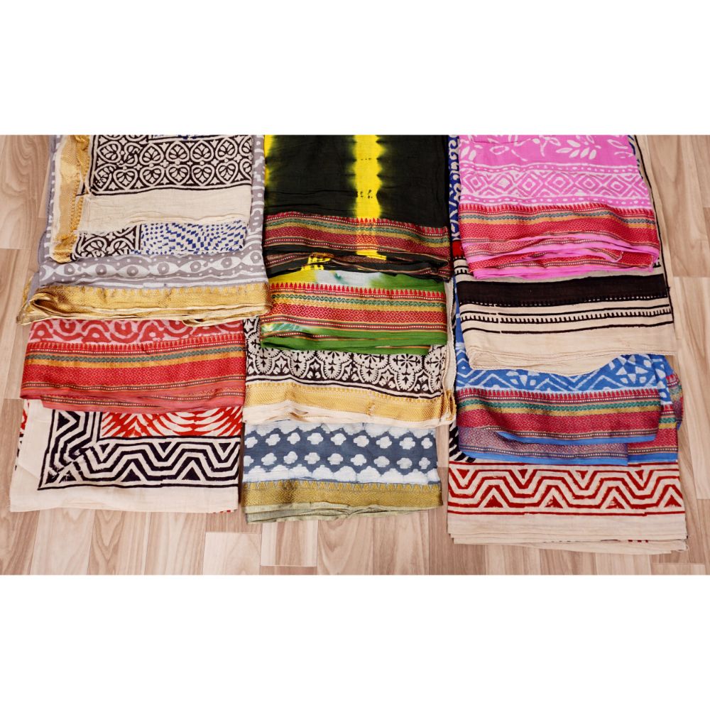 Indian Hand Block Voile Cotton Bagru Print Pario Sarong