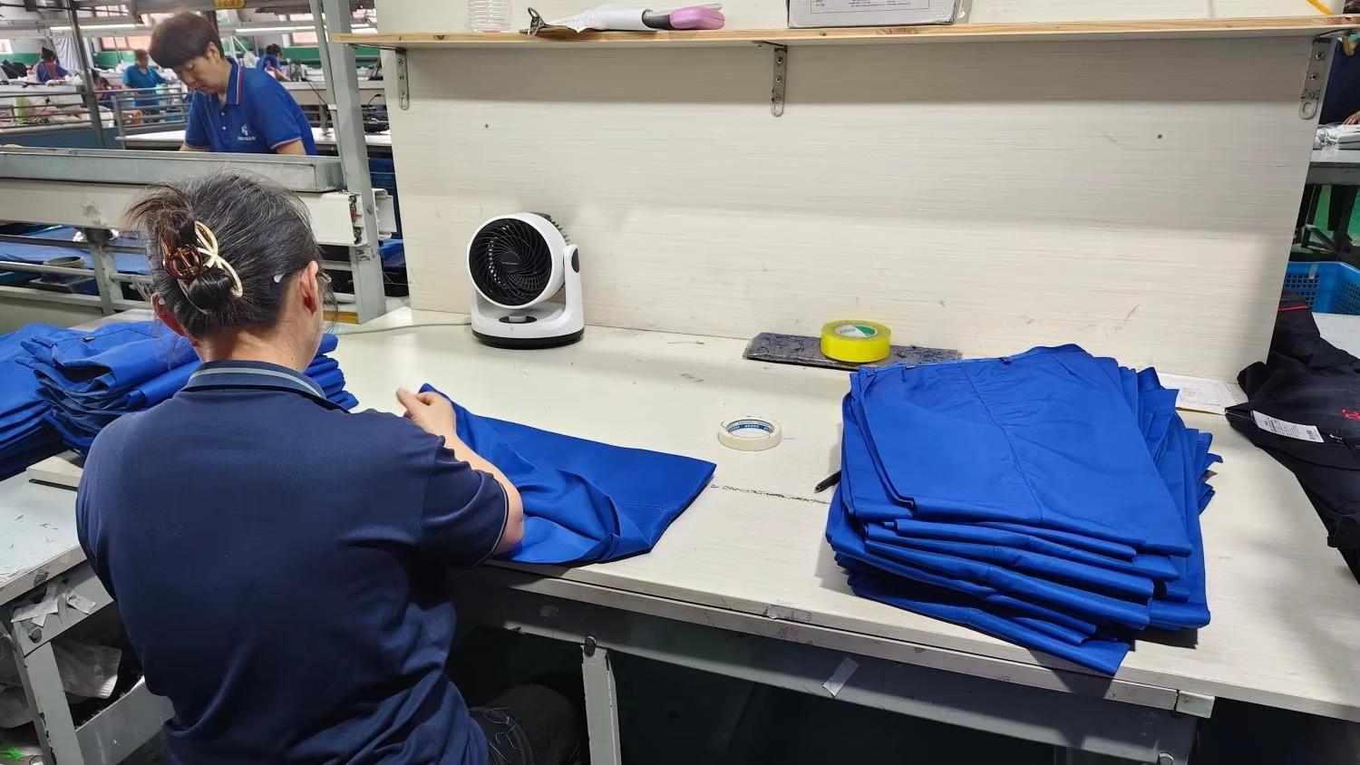 Evening dresses and formal wear production quality inspection