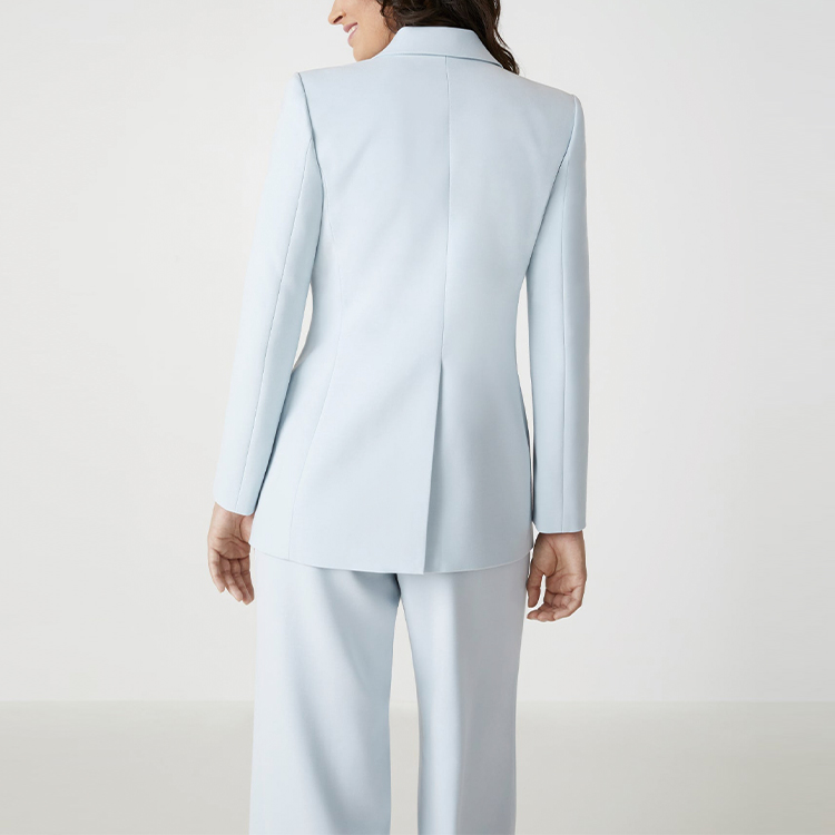 Suit Jacket Long Sleeve Button Front Detail Solid Blazers Women Wholesale Casual Office Custom