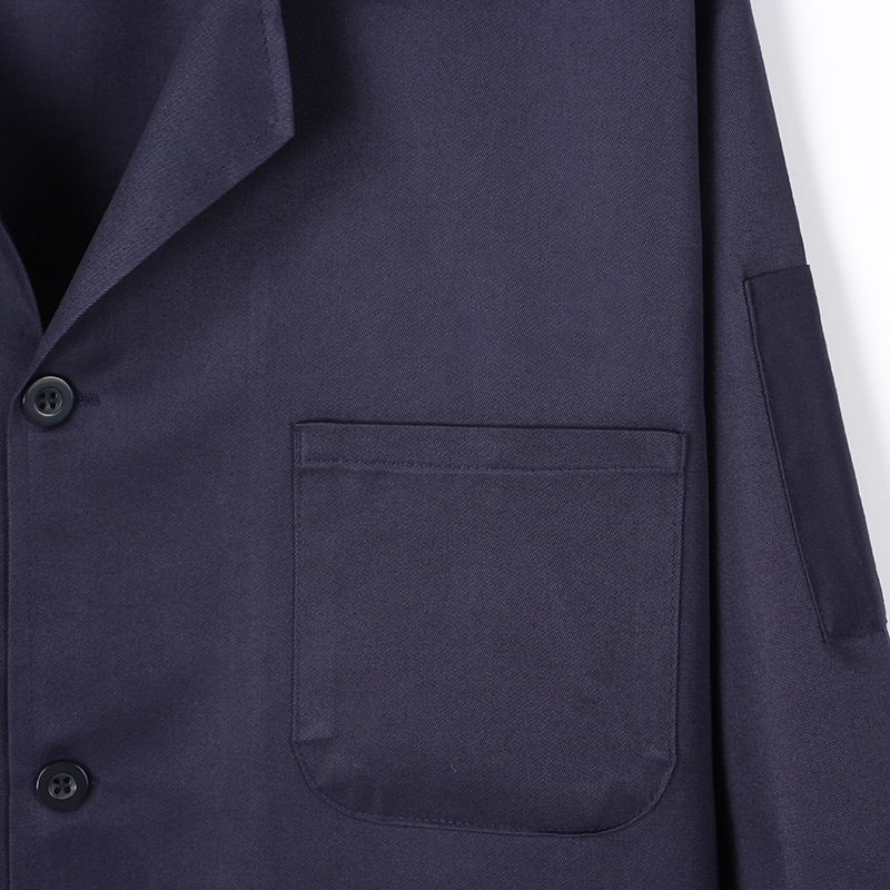 Custom Logo Coat Smock Long Sleeve Cotton Polyester Work Apron Industrial Factory Protection
