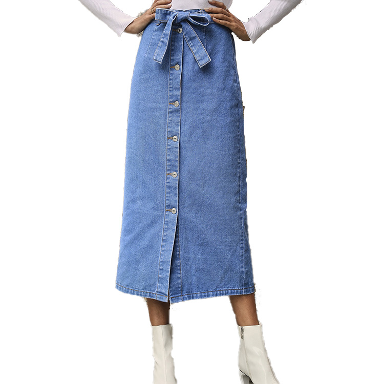 Denim Skirt Detail View 2