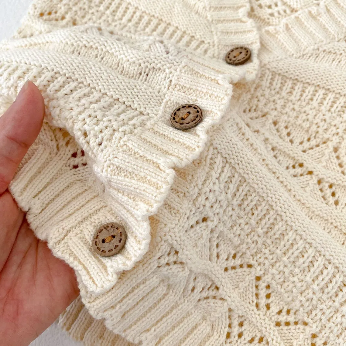 Autumn Infant Kids Boys Girls Sweater Knitwear Spring Clothes Baby Flower V Neck Knitted Cardigan Vest