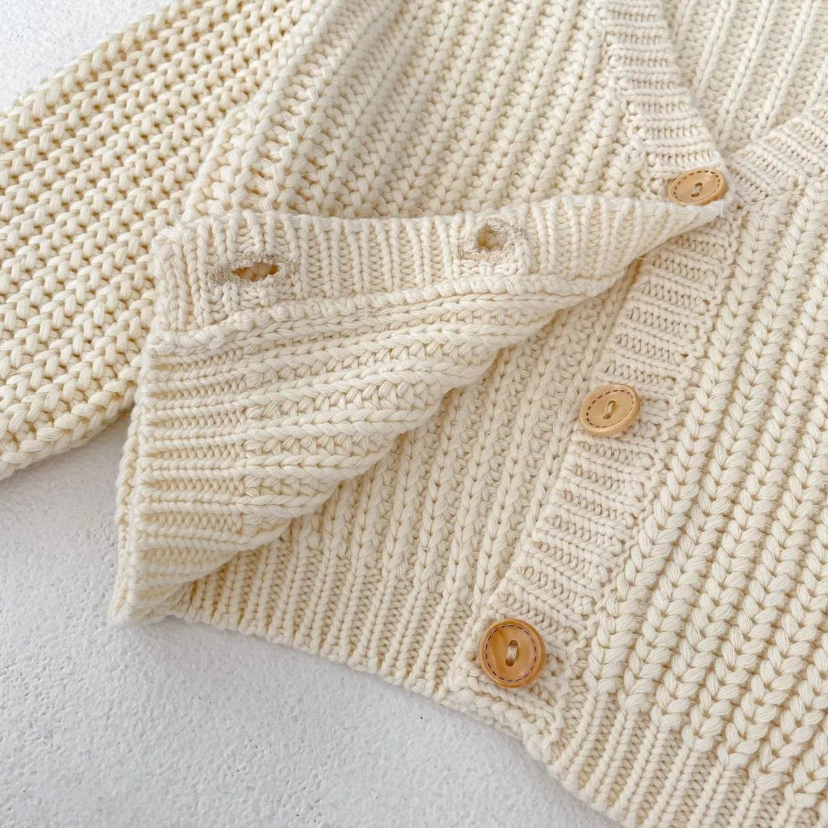 Autumn Baby Boys Girls Sweet Knitwear Cotton Knit Sweater Cardigan