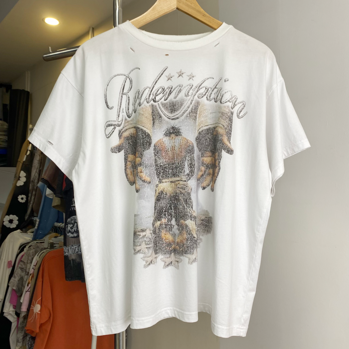 Custom Pure Cotton logo Printing Boxy Streetwear Clothing Blank Plain Washed Oversized Distressed Vintage Tshirt for Men Fashion