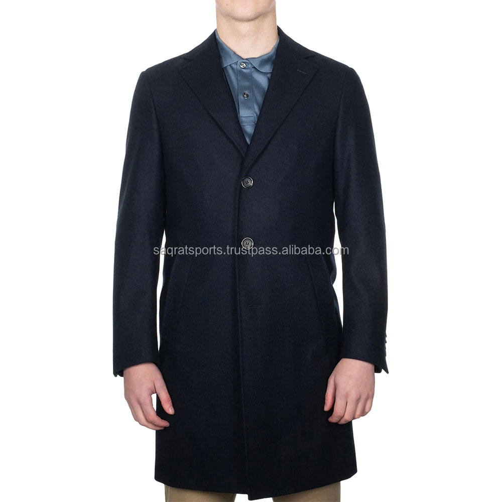 Men Wool Long Coat Detail 3